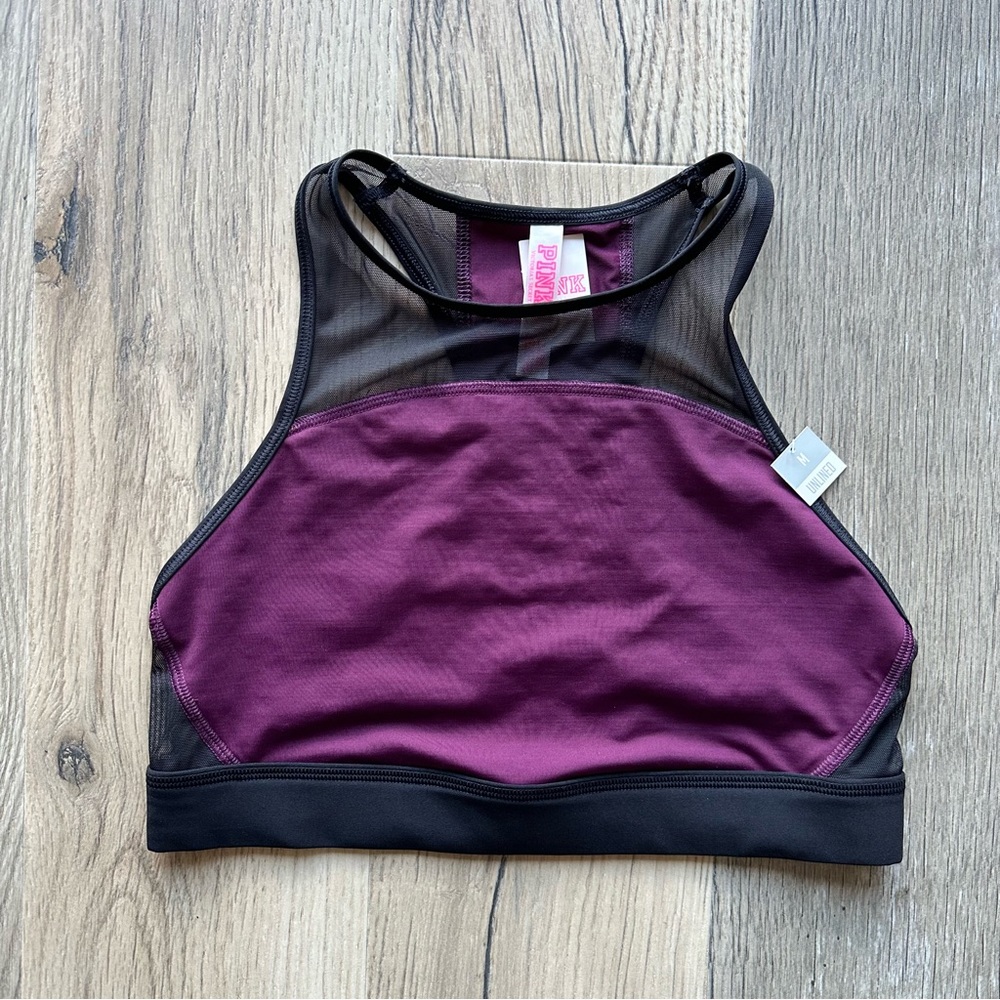 NWT Pink Racerback Sports Bra Medium
